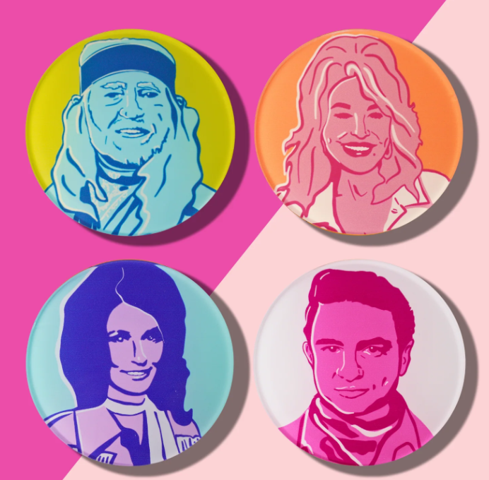 Country Legends Acrylic Coasters