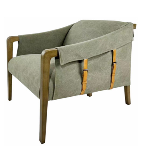 Delphine Club Chair - Canvas Fabric | Magnolia James Interiors | Expertly Curated Dorm Room Interior Designs