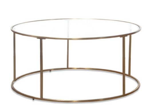 Coffee Table - Gold Base | Magnolia James Interiors | Expertly Curated Dorm Room Interior Designs