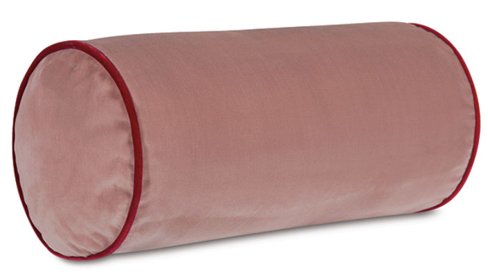 UMA VELVET BOLSTER IN PINK