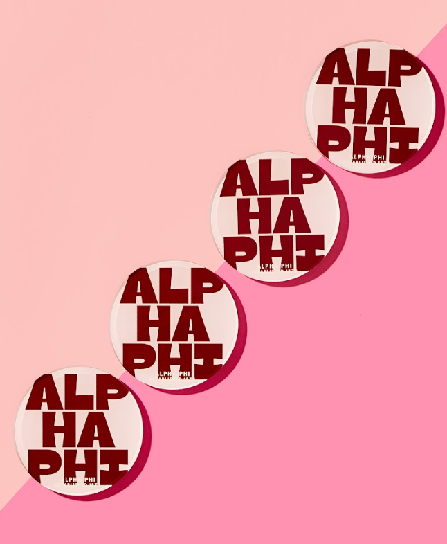 Alpha Phi Acrylic Coasters