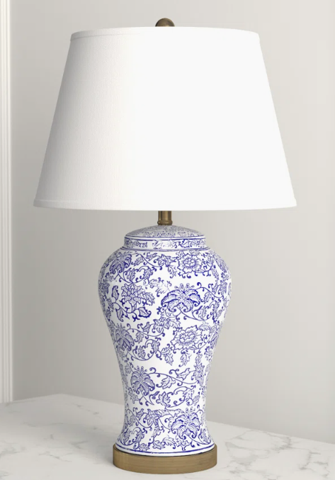 Blue/White Ceramic Table Lamp