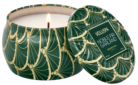 Noble Fir Garland Mini Tin Candle